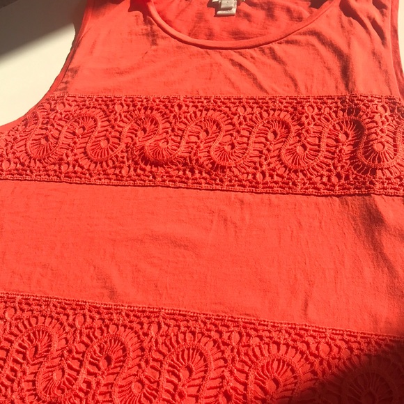 jJ.Crew sleeveless 100% Cotton top with Lace-L - Picture 4 of 16